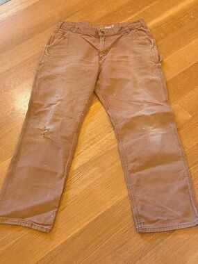 CARHARTT Distressed Men’s Pants Size 36 X32 Well Worn A Lot of Character